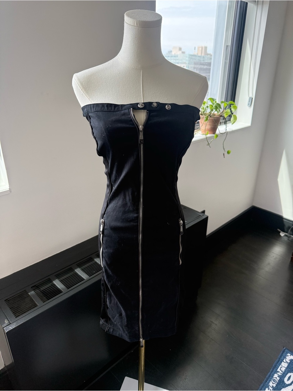 Vintage diesel Zip-Front Bodycon Dress